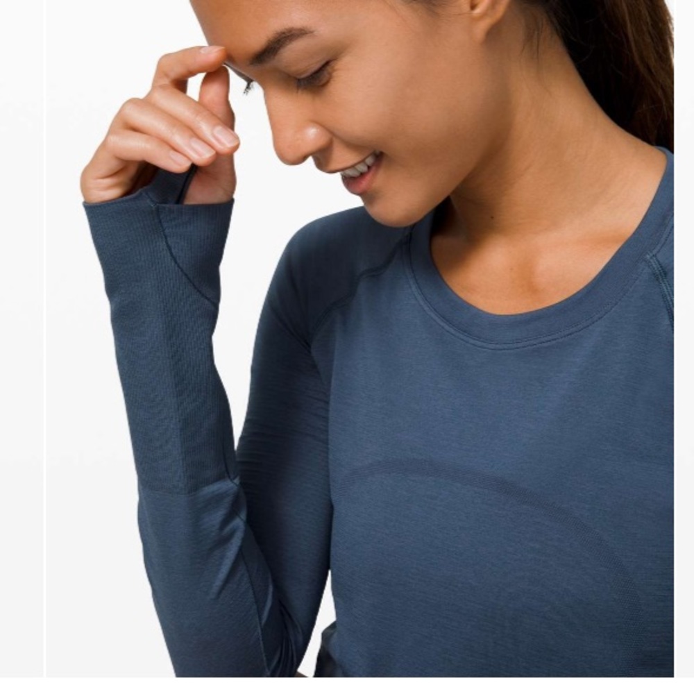 Swiftly Tech Long-Sleeve Shirt 2.0 Iron Blue - Picture 5 of 13